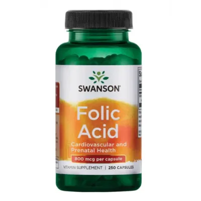 Фолиевая кислота, Folic Acid 800 mcg - 250 Caps