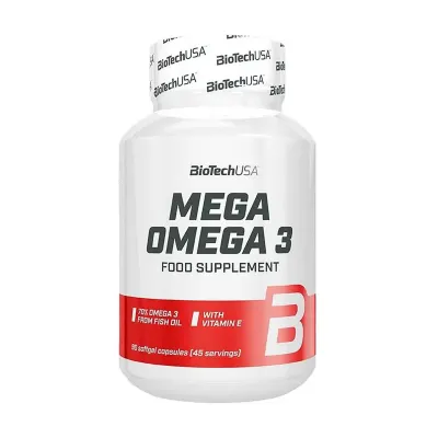 Омега-3 риб’ячий жир Biotech (Mega) — 90 софтгелів, для серця, мозку та зору