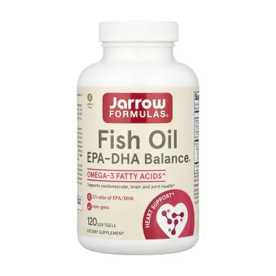 Омега-3 риб’ячий жир Jarrow Formulas (EPA-DHA Balance) — 120 софтгелів, для серця, мозку та зору