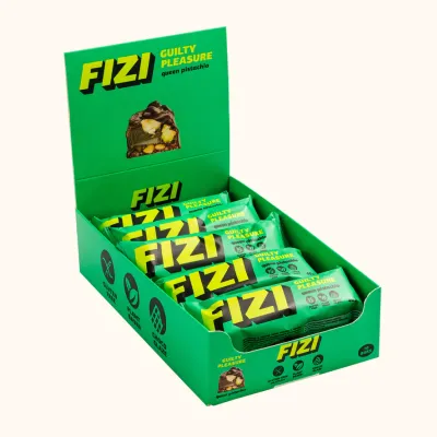 Протеїновий батончик (Fizi Bar Guilty Pleasure) — 10×45 г, queen фісташка