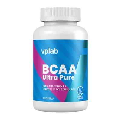 BCAA амінокислоти VPLab (Ultra Pure) — 120 капсул