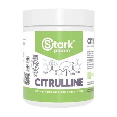 L-цитрулін Stark Pharm (Citrulline Malate) — 200 г, apple вишня, для сили та тренувань