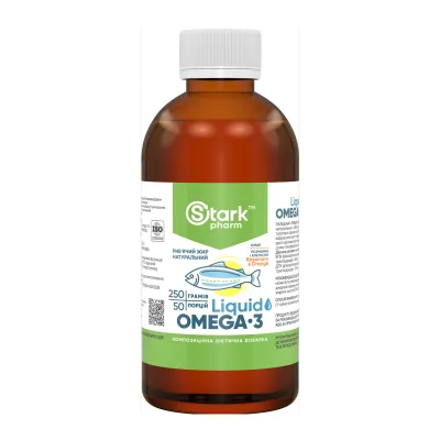 Рыбий жир, Stark Omega-3 - 250g Liquid Rasemary Orange