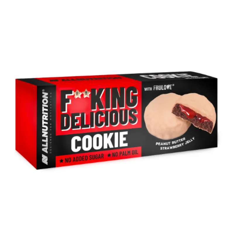 Фитнес печенье, Fitking Delicious Cookie -128g Peanut Butter Strawberry Jelly