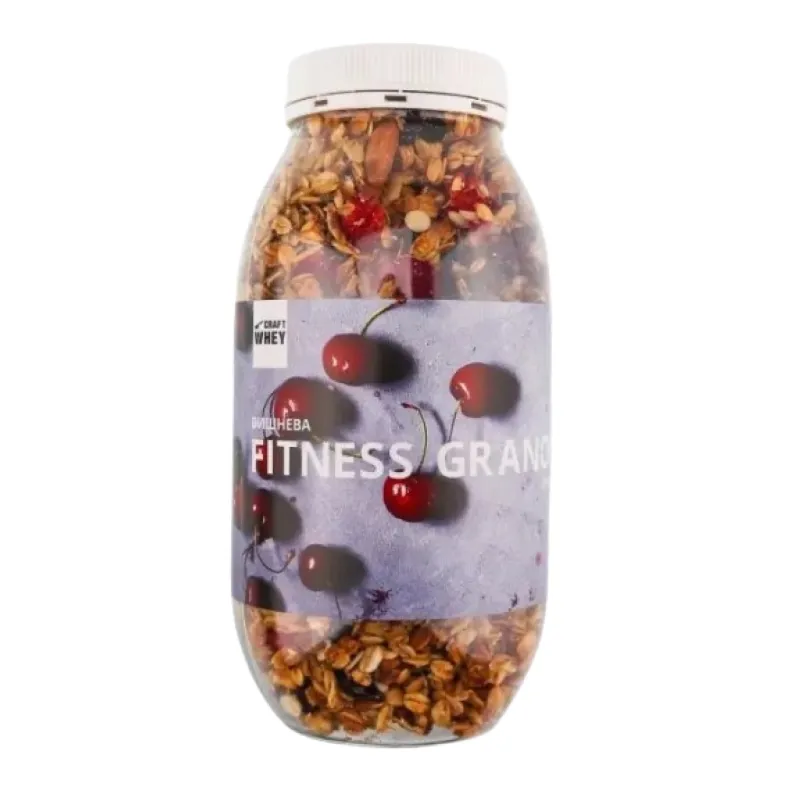 Фітнес гранола з смаком вишня з протеїном, Fitness Granola - 450g