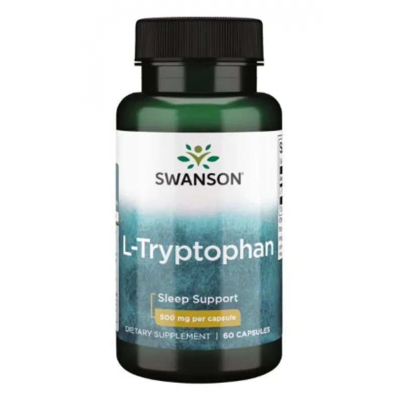 L-триптофан 500 мг Swanson (L-Tryptophan) — 60 капсул, для сну