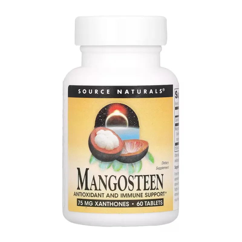 Тропічний антиоксидант Мангостан 75 мг Source Naturals (Mangosteen) — 60 таблеток