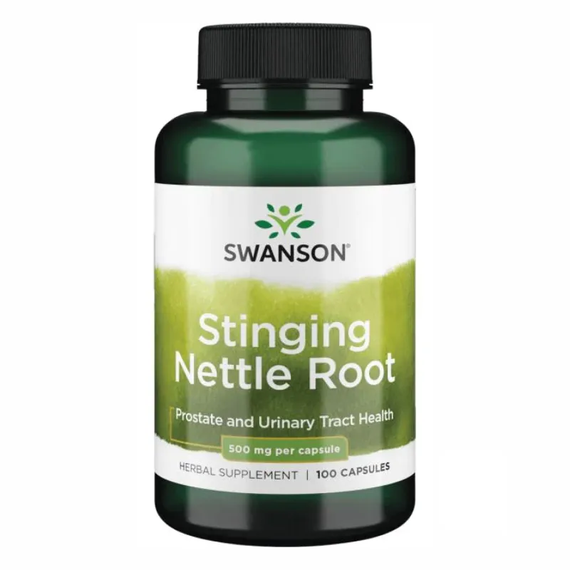 Рослинний засіб для простати Корінь жалкої кропиви 500 мг Swanson (Stinging Nettle Root) — 100 капсул