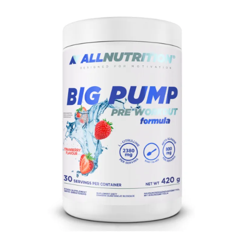 Передтренувальний комплекс, Big Pump Pre Workaut Formula - 420g Strawberry