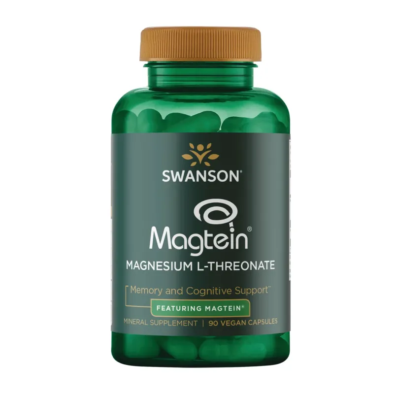 Магній Swanson (L-Theonate) — 90veg caps, для м’язів і нервової системи