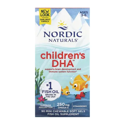 Омега-3 для дітей, Children's DHA - 90 mini softgels