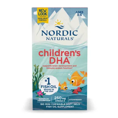 Омега-3 риб’ячий жир Nordic Naturals (Children's DHA) — 180 mini softgels, для серця, мозку та зору