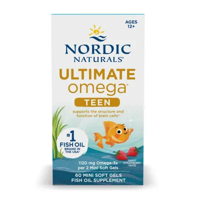 Омега-3 риб’ячий жир Nordic Naturals (Ultimate Omega 2X Teen) — 60 mini softgels, для серця, мозку та зору