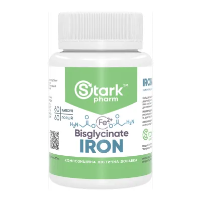 Залізо 36мг Stark Pharm (Iron Bisglycinate) — 60 капсул