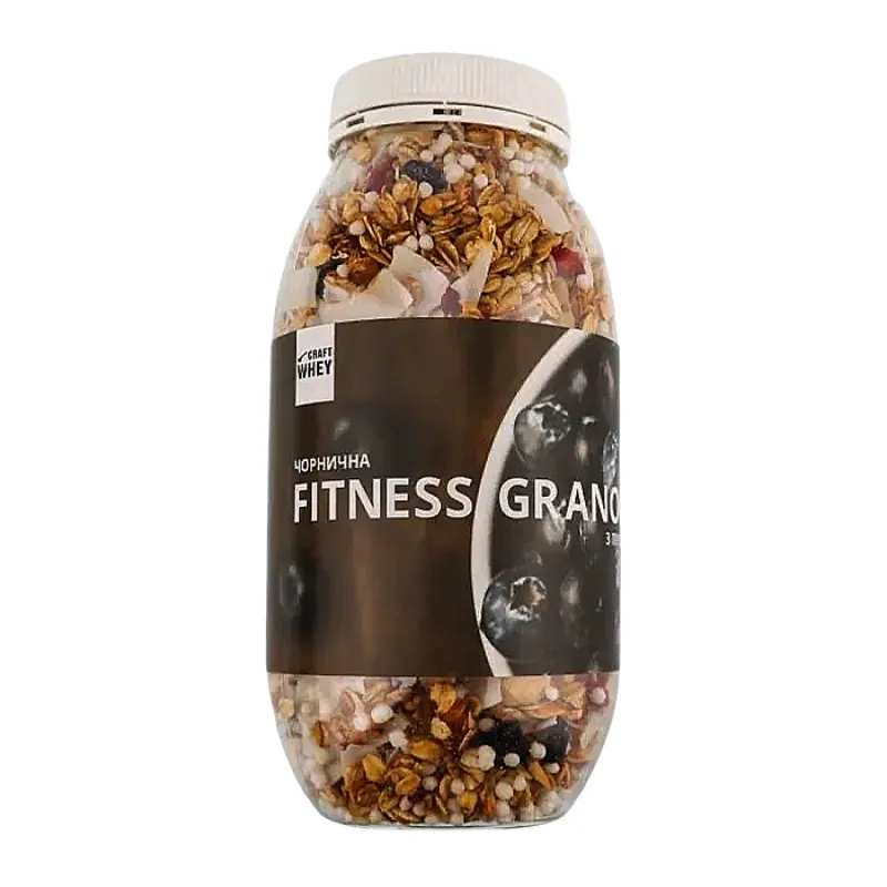 Фітнес гранола з смаком чорниця з протеїном, Fitness Granola - 450g