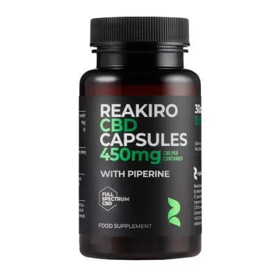 CBD Isolate Vegan Capsules with Piperine 450mg - 30 caps