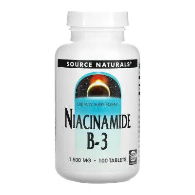 Вітамін B3 1500 мг Source Naturals (Niacinamide B-3) — 100 таблеток