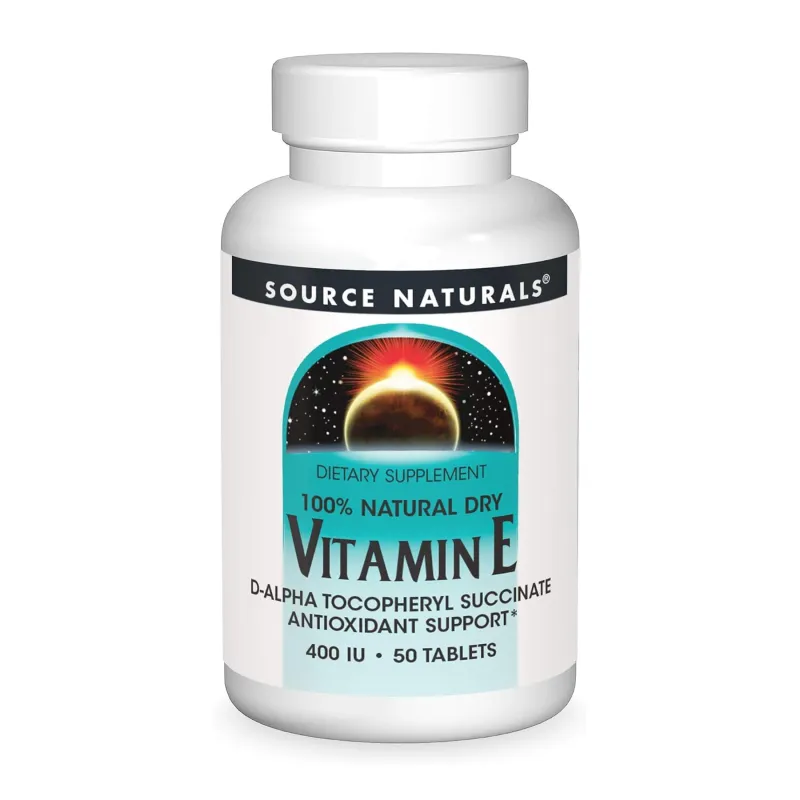 Вітамін E 400 IU Source Naturals (Vitamin E D-Alpha Tocopherol) — 50 таблеток