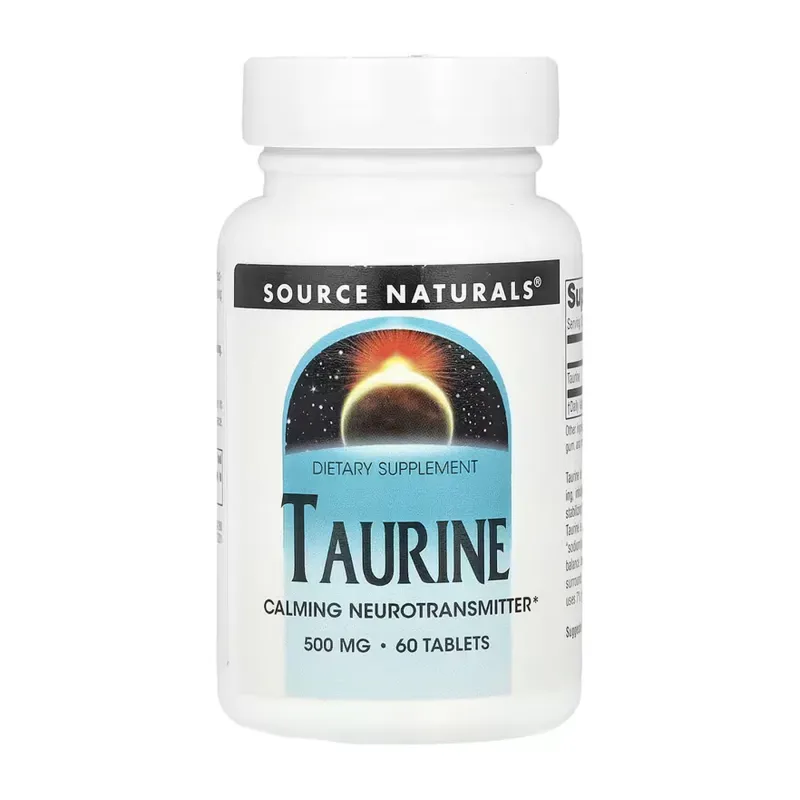 Таурин 500 мг Source Naturals (Taurine) — 60 таблеток