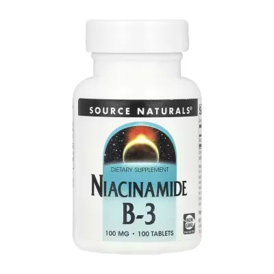 Вітамін B3 100 мг Source Naturals (Niacinamide B-3) — 100 таблеток