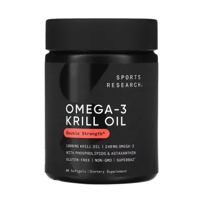 Омега-3 риб’ячий жир 1000мг Sport Research (Krill Oil) — 60 софтгелів