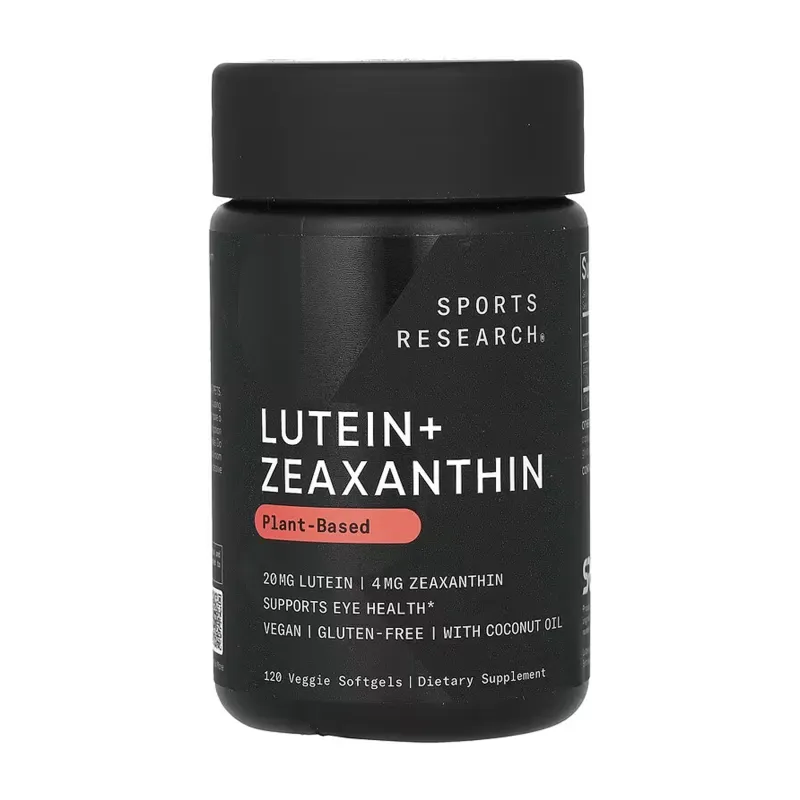 Лютеїн 20мг Sport Research (Lutein + Zeaxanthin) — 120 веганських софтгелів, для зору