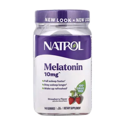 Мелатонін 10мг Natrol — 140 gummies, для сну