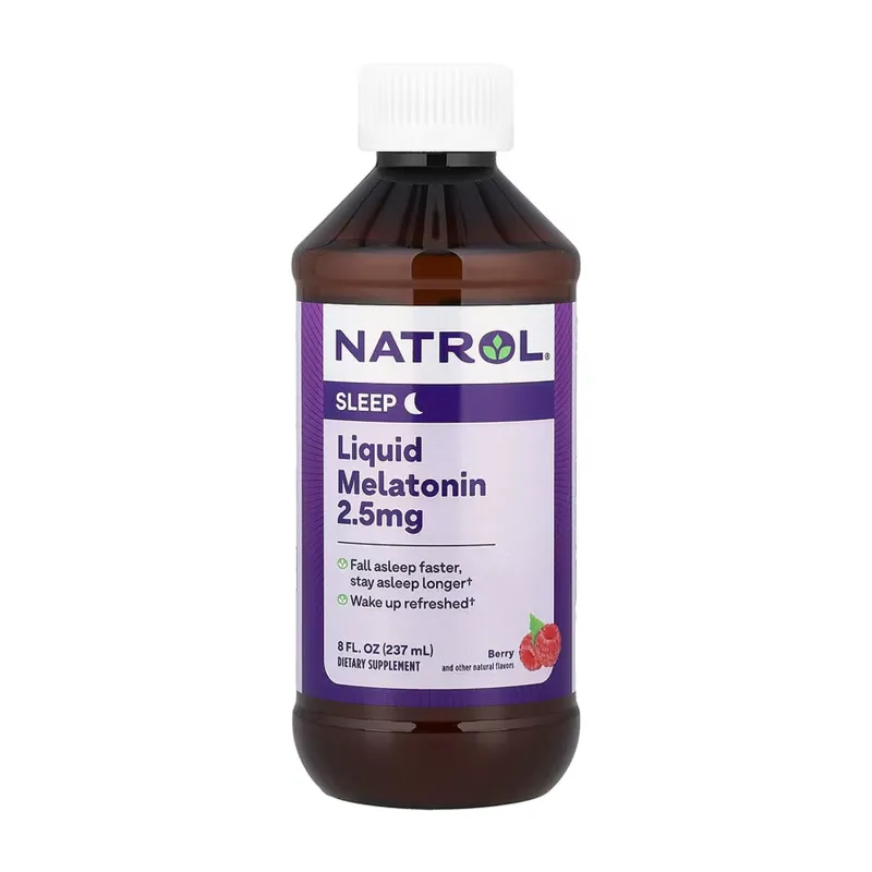 Мелатонін 2.5мг Natrol (Liquid) — 237 мл, для сну