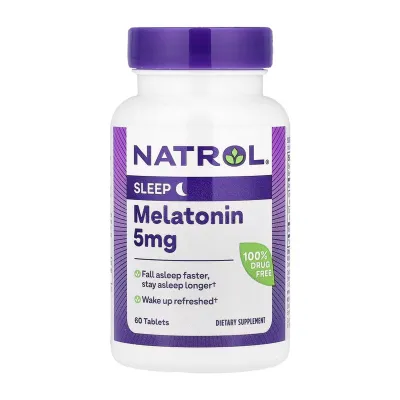 Мелатонін 5мг Natrol — 60 таблеток, для сну