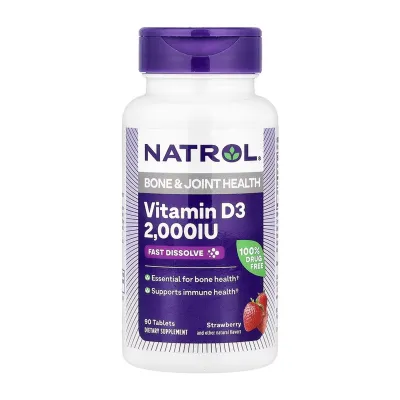Вітамін D3 2,000 IU Natrol (Fast Dissolve) — 90 таблеток