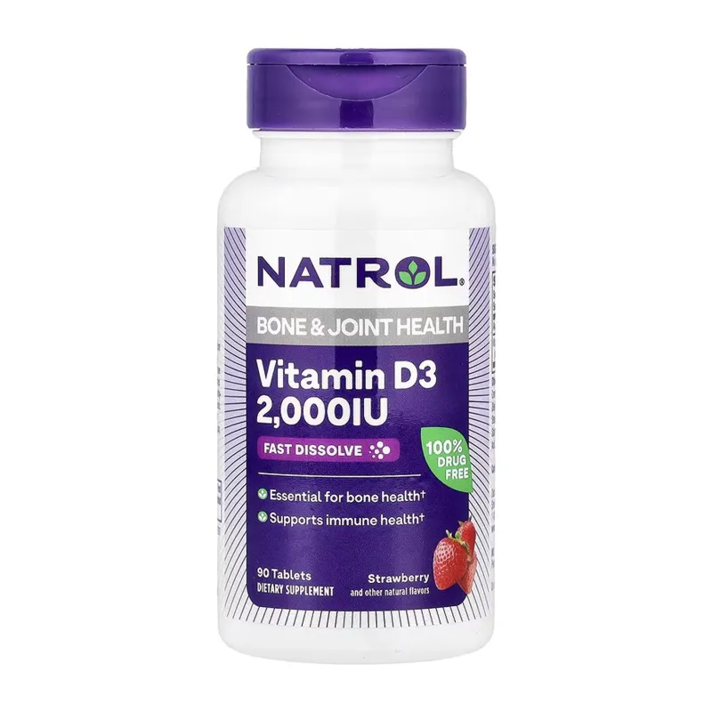 Вітамін D3 2,000 IU Natrol (Fast Dissolve) — 90 таблеток