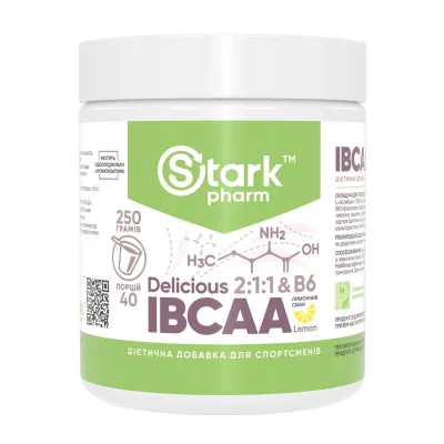 Комплекс аминокислот с витамином В-6, Stark IBCAA 2-1-1/Vit B6 - 250g Lemon