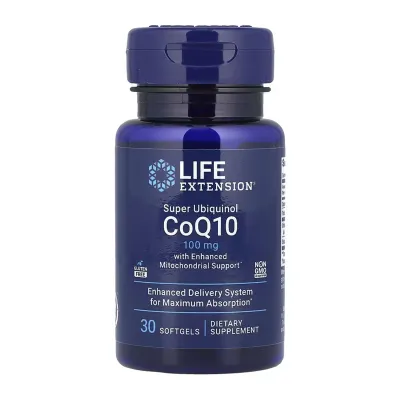 Коэнзим CoQ10 (Убихинол), Super Ubiquinol CoQ10 with Enhanced Mitochondrial Support™ 100 mg - 30 softgels
