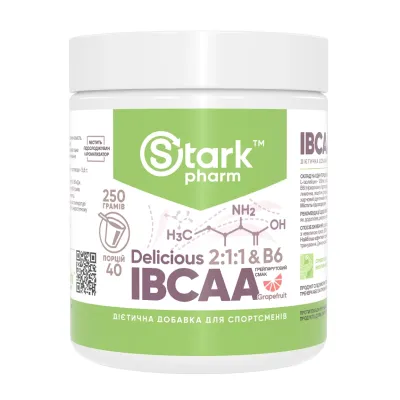 Комплекс аминокислот с витамином В-6, Stark IBCAA 2-1-1/Vit B6 - 250g Grapefruit