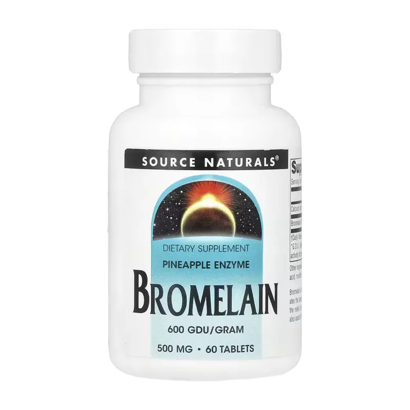 Бромелайн Source Naturals (Bromelain 600 GDU) — 60 таблеток, для травлення