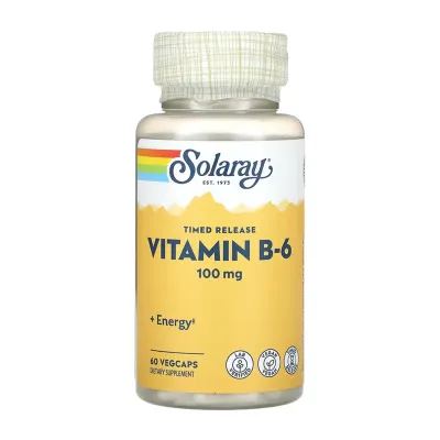 Витамин Б6, Vitamin B-6 Timed-Release 100mg - 60 vcaps