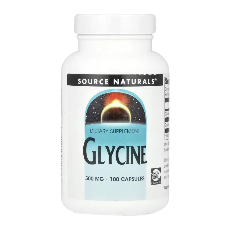 Гліцин 500 мг Source Naturals (Glycine) — 100 капсул