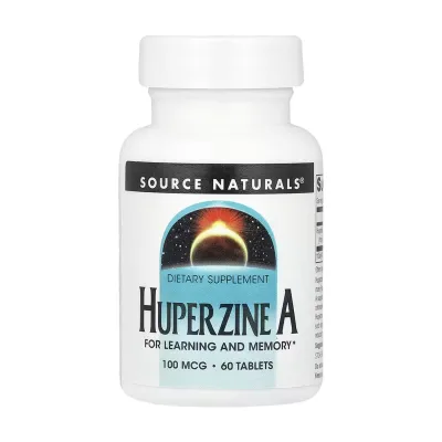 Ноотроп для стимуляції мозку Гуперзин А 100 мкг Source Naturals (Huperzine A) — 60 таблеток