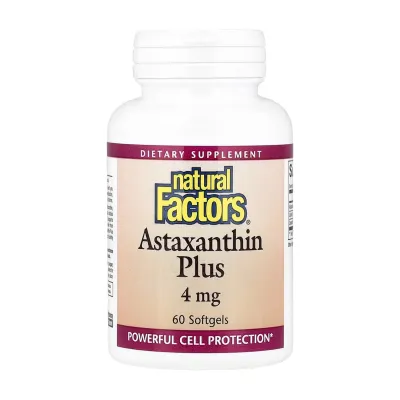 Астаксантин 4мг Natural Factors (Astaxanthin Plus) — 60 софтгелів