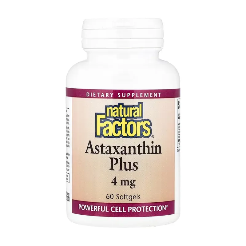 Астаксантин 4мг Natural Factors (Astaxanthin Plus) — 60 софтгелів