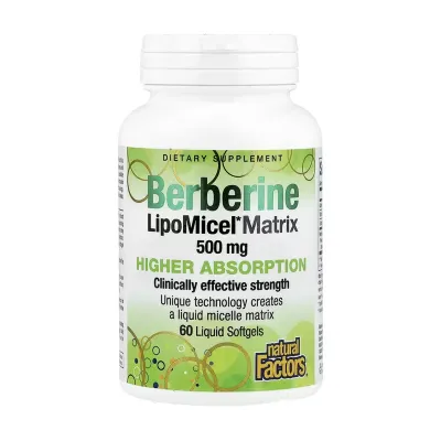 Берберин Natural Factors (Berberine LipoMicel Matrix) — 60 софтгелів