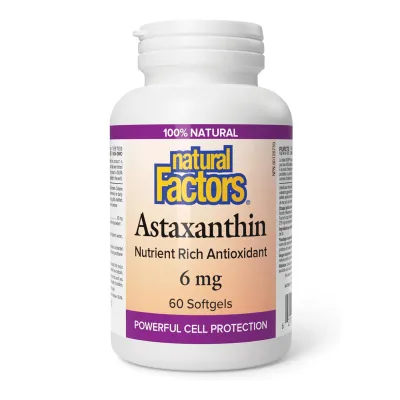 Астаксантин 6 мг Natural Factors (Astaxanthin) — 60 софтгелів