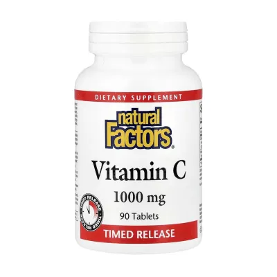 Вітамін C 1000 мг для імунітету та судин Natural Factors (Vitamin C) — 90 таблеток