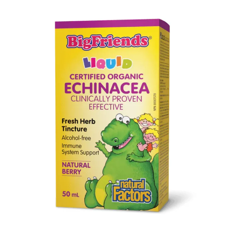Эхинацея NAC BigFriends Echinacea Alcohol-Free Fresh Herb Tincture for Kids — 50 мл, антиоксидантная поддержка