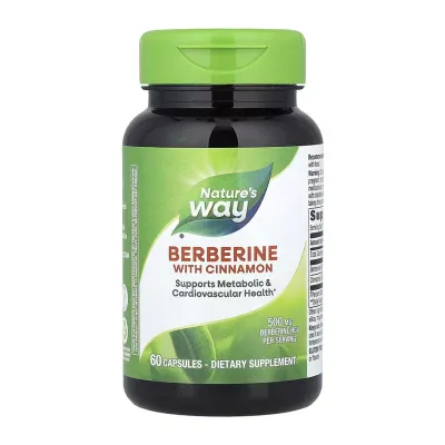 Берберин Nature's Way (Berberine with Cinnamon) — 60 веганських капсул