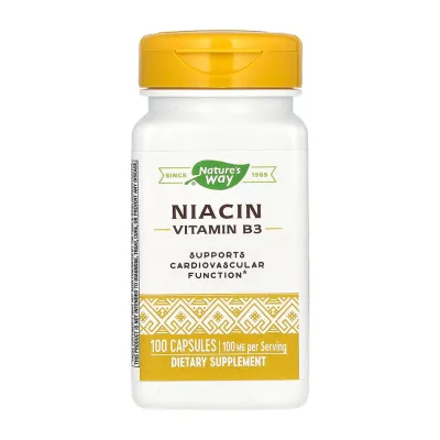 Вітамін B3 100 мг Nature's Way (Niacin) — 100 капсул