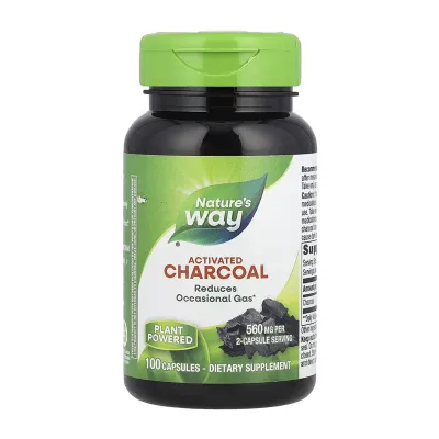 Активоване вугілля Nature's Way (Activated Charcoal) — 100 капсул