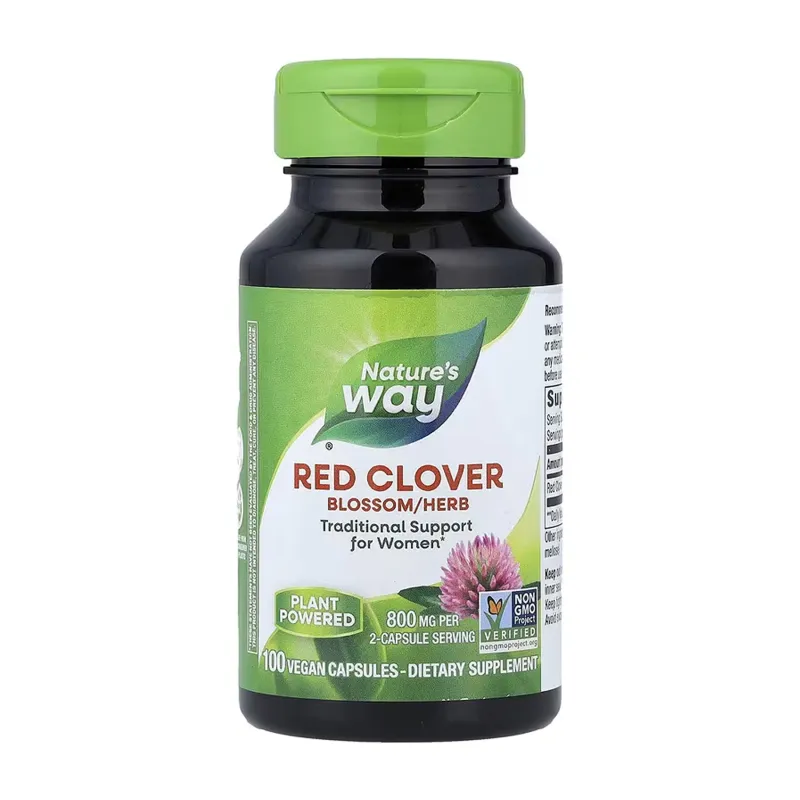 Рослинні фітоестрогени для жінок Квіти червоної конюшини Nature's Way (Red Clover Blossoms/Herb) — 100 вегетаріанських капсул
