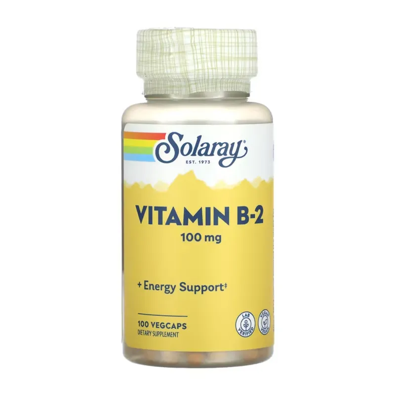 Вітамін Б2 (Рибофлавін), Vitamin B-2 100mg - 100 vcaps