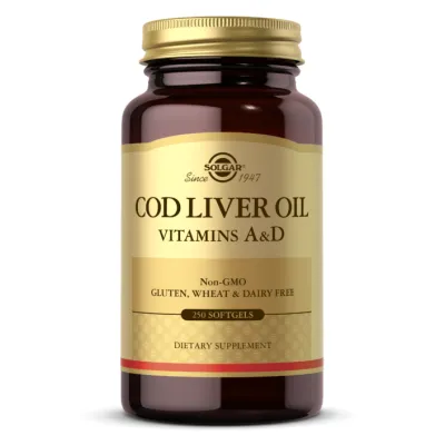 Омега-3 риб’ячий жир Solgar (Cod Liver Oil) — 250 софтгелів